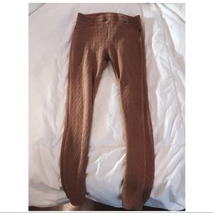 Brown tan orange jeggings